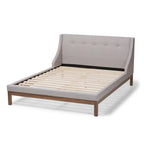 Contemporary Fabric Platform Bed