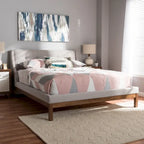Contemporary Fabric Platform Bed