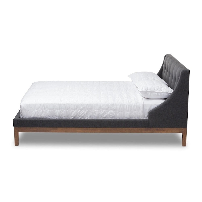 Contemporary Fabric Platform Bed