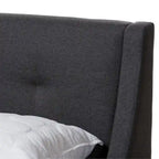 Contemporary Fabric Platform Bed