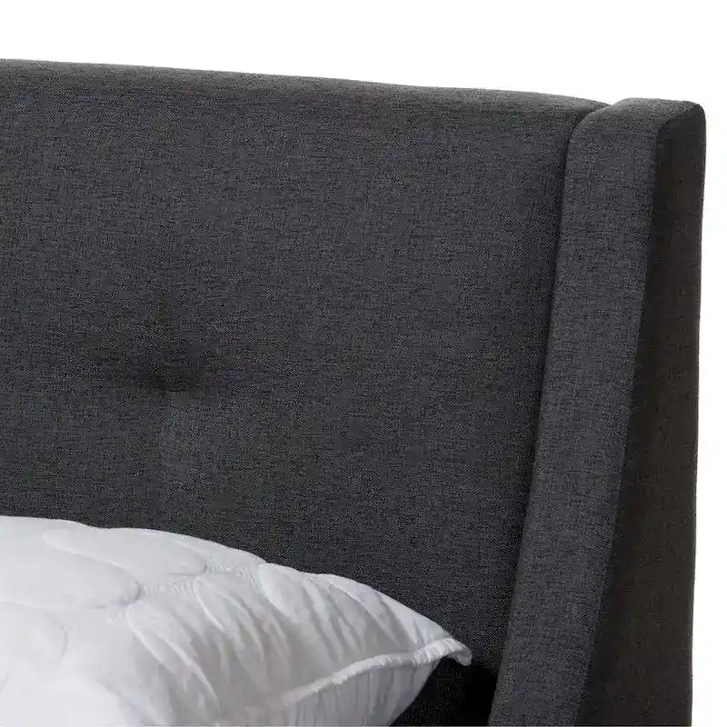 Contemporary Fabric Platform Bed