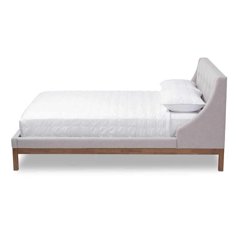 Contemporary Fabric Platform Bed