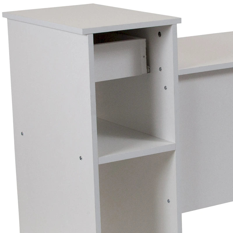 Computer Desk with Shelves and Drawer