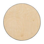 24" Round Wood Cocktail Table with Adjustable Column Heights (30" and 42")
