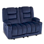 Power Reclining Loveseat Sofa with Heat and Massage, Fabric
