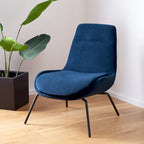 Velvet Accent Chair with Metal Legs - 24W x 28D x 32H