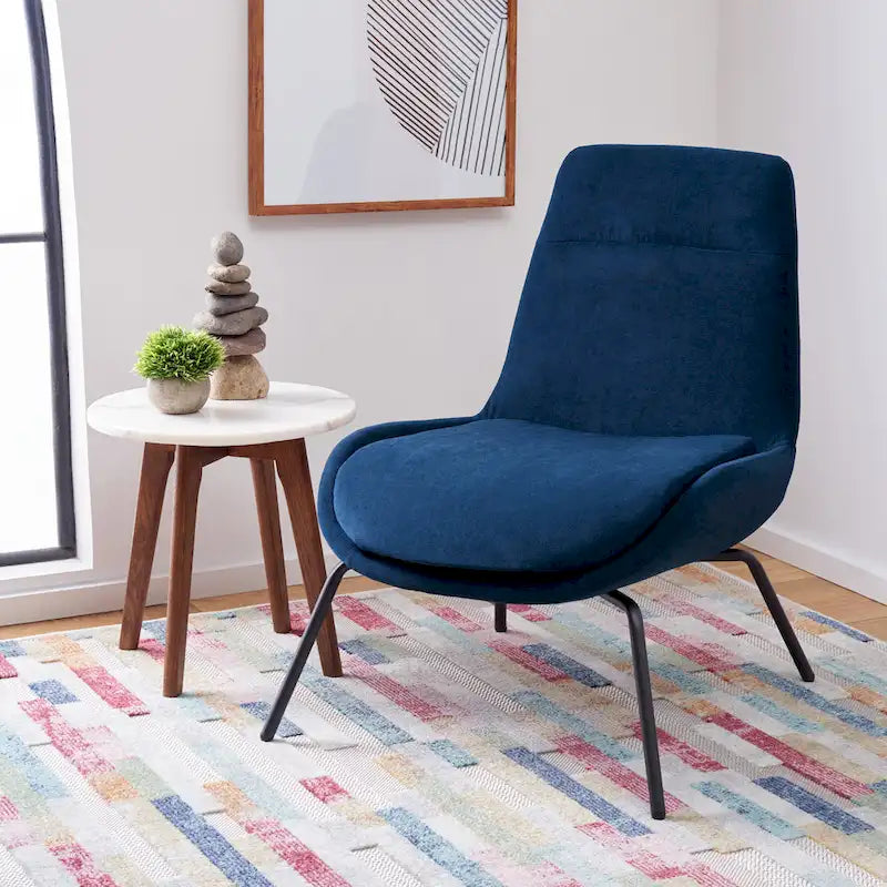 Velvet Accent Chair with Metal Legs - 24W x 28D x 32H