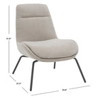 Velvet Accent Chair with Metal Legs - 24W x 28D x 32H