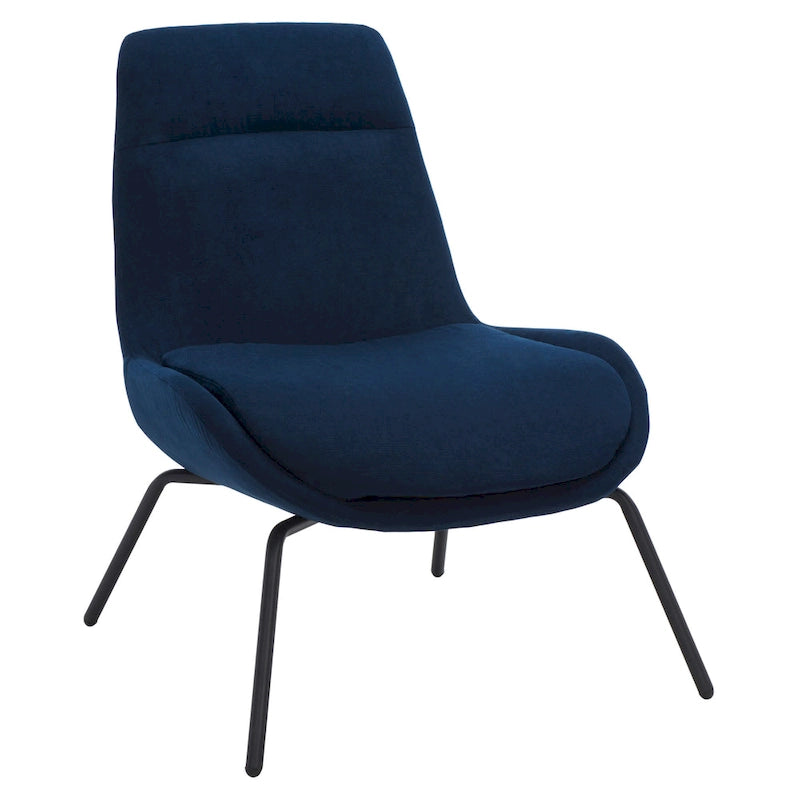 Velvet Accent Chair with Metal Legs - 24W x 28D x 32H