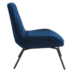 Velvet Accent Chair with Metal Legs - 24W x 28D x 32H