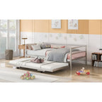 Twin Metal Daybed with Adjustable Pop-Up Trundle