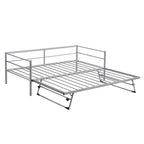 Twin Metal Daybed with Adjustable Pop-Up Trundle