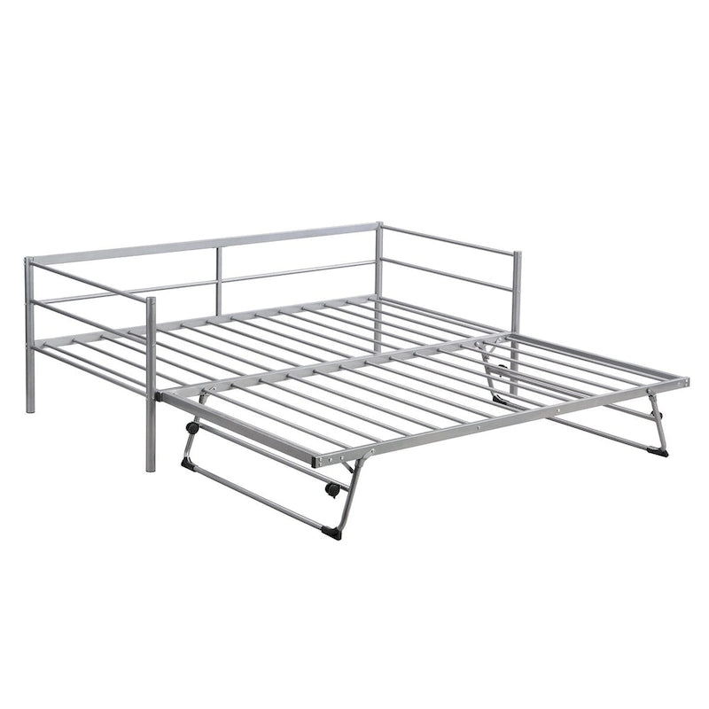 Twin Metal Daybed with Adjustable Pop-Up Trundle