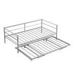 Twin Metal Daybed with Adjustable Pop-Up Trundle