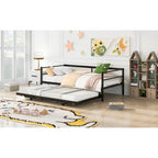 Twin Metal Daybed with Adjustable Pop-Up Trundle