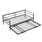 Twin Metal Daybed with Adjustable Pop-Up Trundle