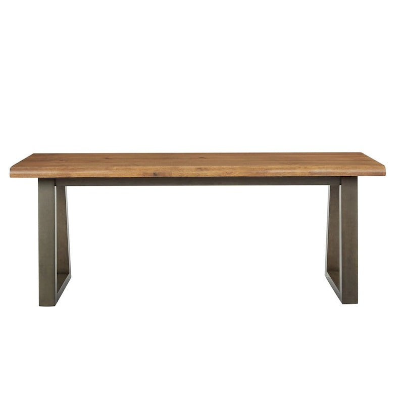 Solid Wood Entryway Bench, Rustic Sand or Charcoal Finish