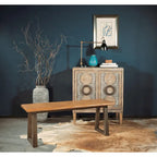 Solid Wood Entryway Bench, Rustic Sand or Charcoal Finish