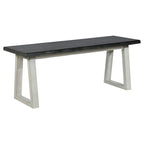 Solid Wood Entryway Bench, Rustic Sand or Charcoal Finish
