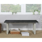 Solid Wood Entryway Bench, Rustic Sand or Charcoal Finish