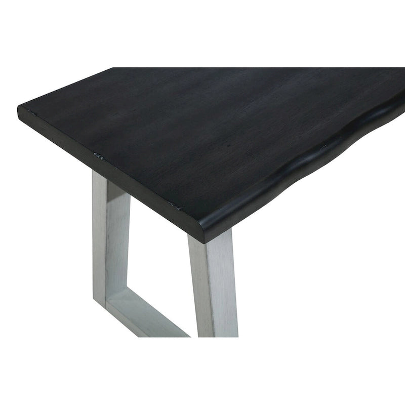 Solid Wood Entryway Bench, Rustic Sand or Charcoal Finish