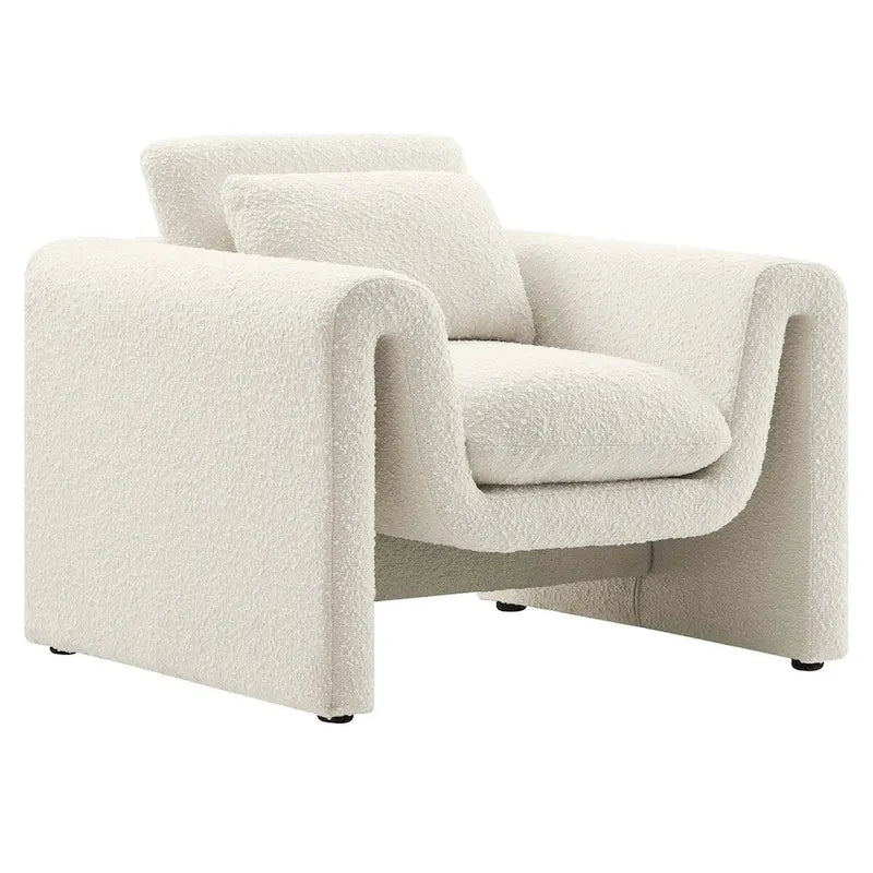 Boucle Upholstered Armchair