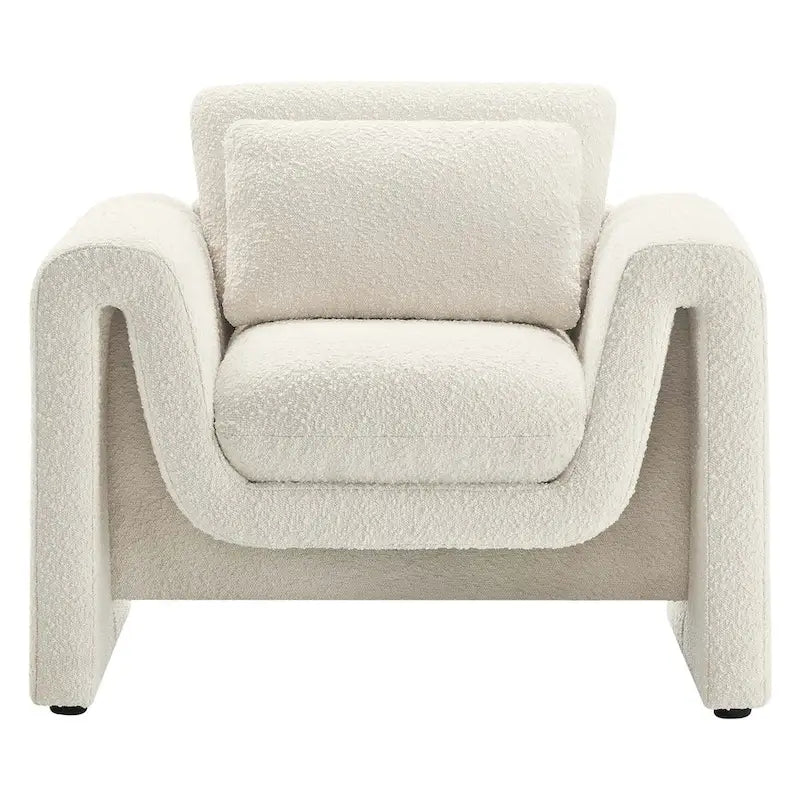 Boucle Upholstered Armchair