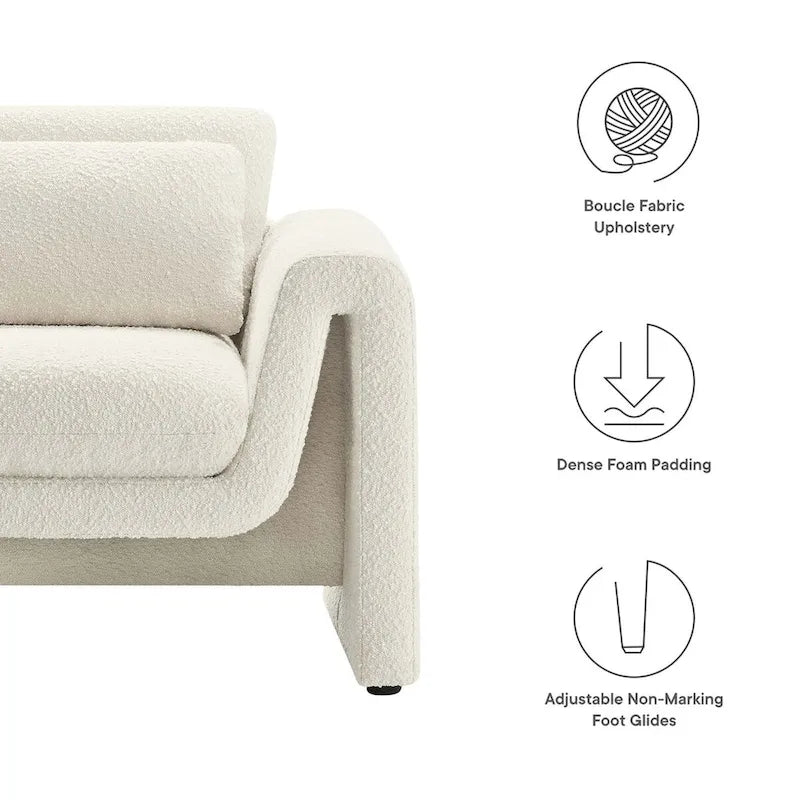 Boucle Upholstered Armchair