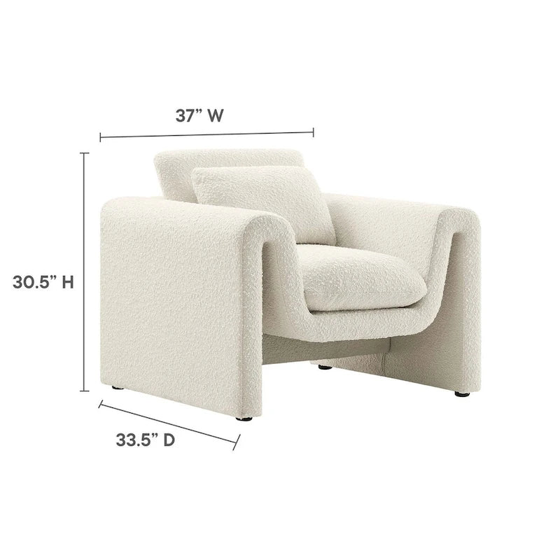 Boucle Upholstered Armchair