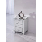 Clear Mirror 3 Drawer Cabinet