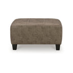 Oversized Square Accent Ottoman, Faux Leather, 39"W x 39"D x 19"H
