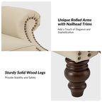 Modern Leather Recliner with Nailhead Trim, Set of 2