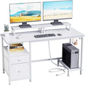 Computer Desk with Drawer, 3 AC Outlets and 2 USB Ports, 47.2"W