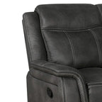 74" Manual Recliner Loveseat with Center Console, Gel Foam, Faux Leather