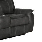 74" Manual Recliner Loveseat with Center Console, Gel Foam, Faux Leather