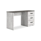 54" Two-Tone Home Office Desk with 3 Drawers, White and Gray Finish