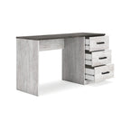 54" Two-Tone Home Office Desk with 3 Drawers, White and Gray Finish