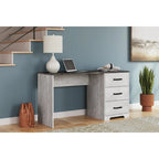 54" Two-Tone Home Office Desk with 3 Drawers, White and Gray Finish