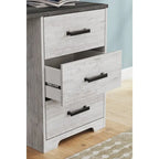 54" Two-Tone Home Office Desk with 3 Drawers, White and Gray Finish