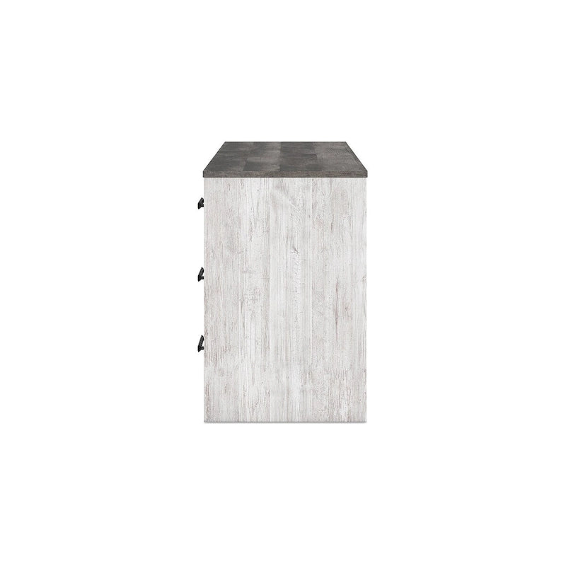 54" Two-Tone Home Office Desk with 3 Drawers, White and Gray Finish