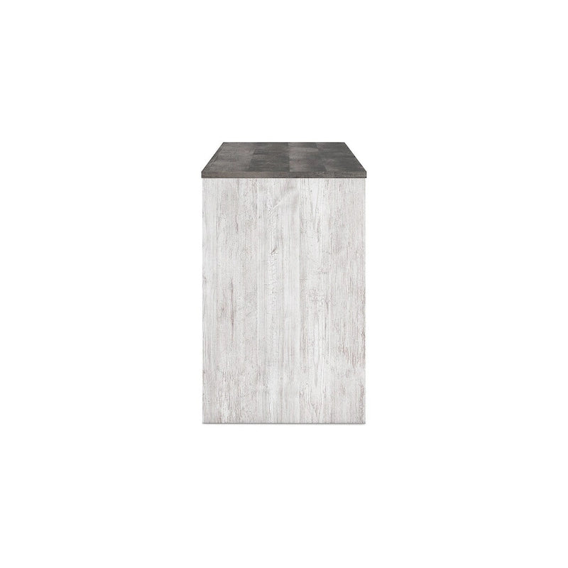 54" Two-Tone Home Office Desk with 3 Drawers, White and Gray Finish