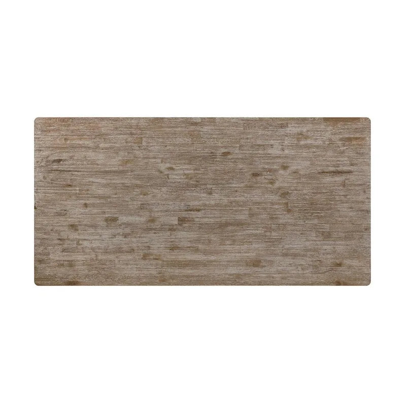 Brown Brushed Dining Table with Turned Leg