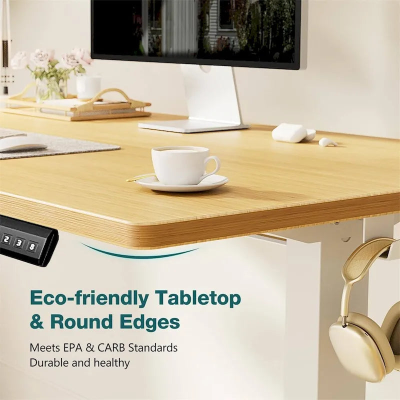 Electric Height Adjustable Standing Desk, Sit-to-Stand, Motorized Lift