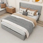 Full Size Bed Frame with Gas Lift Under-Bed Storage and USB Ports