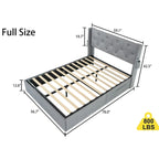 Full Size Bed Frame with Gas Lift Under-Bed Storage and USB Ports