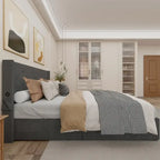 Full Size Bed Frame with Gas Lift Under-Bed Storage and USB Ports