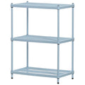 3-Tier Metal Storage Shelving Unit, 440 lb Capacity per Shelf, No Tools Required