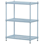 3-Tier Metal Storage Shelving Unit, 440 lb Capacity per Shelf, No Tools Required