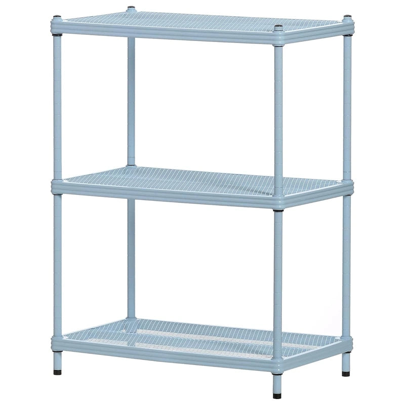 3-Tier Metal Storage Shelving Unit, 440 lb Capacity per Shelf, No Tools Required