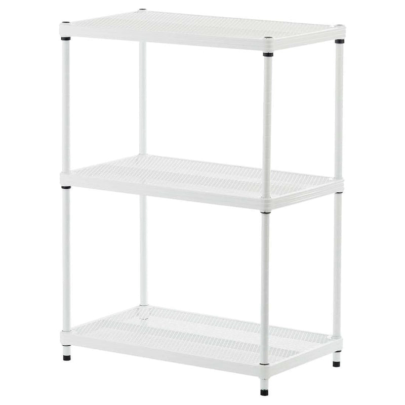 3-Tier Metal Storage Shelving Unit, 440 lb Capacity per Shelf, No Tools Required